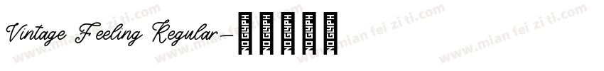 Vintage Feeling Regular字体转换
